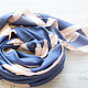 Blue scarf for women in large pink peas. Shawls1. Platkoffcom. Online shopping on My Livemaster.  Фото №2