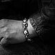 Массивный серебряный браслет с черепом. Браслет-цепочка. Rhyton Jewelry. Ярмарка Мастеров.  Фото №5