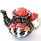 Teapot with decor 'Fabulous fly agaric'. Teapots & Kettles. Mila. Online shopping on My Livemaster.  Фото №2