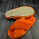 Order Slippers from Australian Mouton 'Chanel' (Orange). kupimeh. Livemaster. . Slippers Фото №3