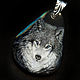  Wolf-decoration-totem in the technique of lacquer miniature, Pendant, Moscow,  Фото №1