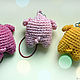 Knitted pig-keychain. Pig. Key chain. Knitted toys & Wood products. Online shopping on My Livemaster.  Фото №2