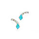 EARRING guys with Turquoise and mother of Pearl. Kaffy. Natural stones. Climber earrings. ARIEL - MOSAIC. My Livemaster. Фото №5