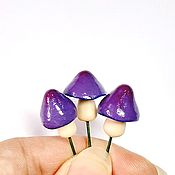 Цветы и флористика handmade. Livemaster - original item Miniature garden mushrooms made of polymer clay (mushrooms for dolls). Handmade.