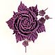 Dance Of The Roses. purple. Brooch - Flower is made of genuine leather. Brooches. ms. Decorator. My Livemaster. Фото №4