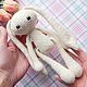 Bunny-friend shiny knitted, Stuffed Toys, Vsevolozhsk,  Фото №1