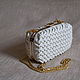 Oval leather clutch 'Weave' light. Clutches. Elena Gorbuneva CLUTCH COLLECTION. Online shopping on My Livemaster.  Фото №2