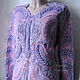 Knitted creative tunic 'Fantasy in lilac tones', Tunics, Stary Oskol,  Фото №1