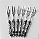 Set of ROYAL LILY fork for lemon. Large eateries fork, Forks, Zhukovsky,  Фото №1