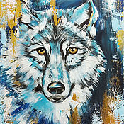 Картины и панно handmade. Livemaster - original item Painting Russian wolf. Handmade.
