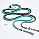 Order Thin belt beaded rope with agate turquoise brown. gershman. Livemaster. . Belt Фото №3