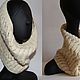 Knitted Snood with openwork pattern 'ecru', Scarves, Moscow,  Фото №1