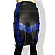 Pencil skirt leather black and blue with straps. Skirts. Lollypie - Modiste Cat. Online shopping on My Livemaster.  Фото №2