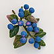Brooch / needle of Blueberry wool. Stick pin. Batik Silk Elcheva Sofia. Online shopping on My Livemaster.  Фото №2