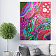 Interior red painting abstraction. Bright large painting to order, Pictures, St. Petersburg,  Фото №1