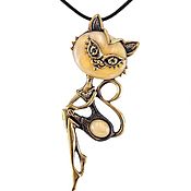 Украшения handmade. Livemaster - original item Glamorous Cat pendant Gift for girl woman. Handmade.