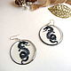 Transparent Black Dragon Earrings Year of The Dragon Chinese New Year Resin, Earrings, Taganrog,  Фото №1