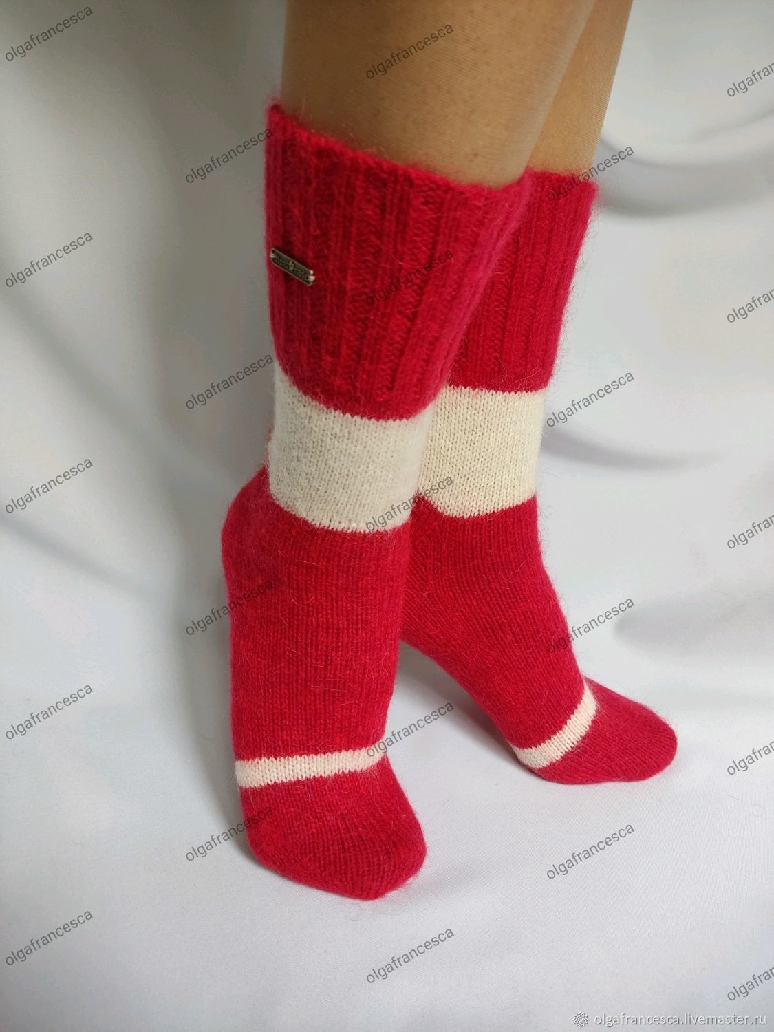 Вязаные носки шерстяные теплые Перед Рождеством!) Подарок девушке ...