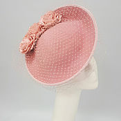 Аксессуары handmade. Livemaster - original item Catherine`s hat with flowers. color CORAL. Handmade.