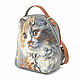 Leather backpack ' Cat LOLO'. Backpacks. Pelle Volare. My Livemaster. Фото №4