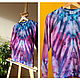  Hand painted Taidai Blue Purple XS. Sweatshirts. Kozachenko_Hand painted clotthing. Online shopping on My Livemaster.  Фото №2
