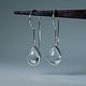 Серьги Ice Drop с горным хрусталем серебряные, Серьги классические, Санкт-Петербург,  Фото №1