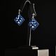 Blue color. Blue square earrings. Earrings. Elena Potsepnya Jewelry. My Livemaster. Фото №4