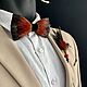 Bow tie and boutonniere set with rooster and pheasant feathers, Butterflies, Sochi,  Фото №1
