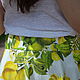 Юбка макси с лимонным принтом Dolce & Gabbana на белом фоне. Юбки. MiFalda. Интернет-магазин Ярмарка Мастеров.  Фото №2