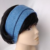 Аксессуары handmade. Livemaster - original item Headband blue (jeans) made of merino. Handmade.