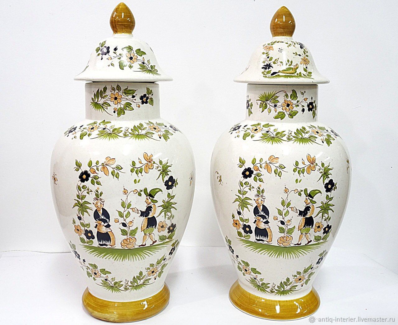 Винтаж: Комплект. Французские большие вазы с крышками купить в интернет ...