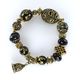 Bracelet with Falcon eye, a clay bead and a bead with the mantra, Bead bracelet, Mytishchi,  Фото №1
