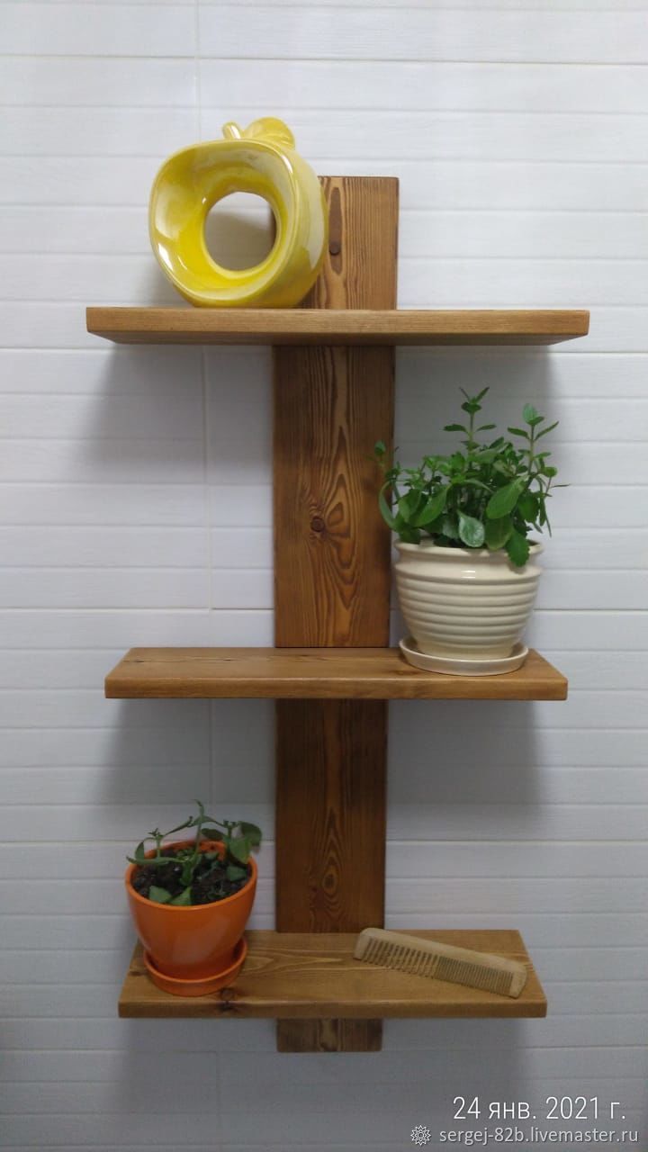 Полка из массива дерева в интернет-магазине на Ярмарке Мастеров | Полки ...