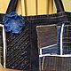 Denim bag double-sided in Boho style with felt flower brooch. Classic Bag. FansFelt. My Livemaster. Фото №4