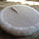 shaman's tambourine, trimmed 47 by 7 cm goatskin with fur
