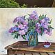 Order Gift to a woman Oil Painting flowers 60*80 cm. lilac. White swan. Livemaster. . Pictures Фото №3