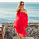 Order Tunic made of Italian cambric in red. Delicate Clothing Store (Daria). Livemaster. . Pareos Фото №3