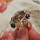 Flower ring in 925 silver with semiprecious stones. Rings. marusjy. My Livemaster. Фото №4