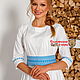 Dress festive in the floor Hope white with blue. Dresses. Slavyanskie uzory. Online shopping on My Livemaster.  Фото №2