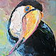 Toucan. Oil painting 20/25 cm, Pictures, Armavir,  Фото №1