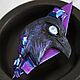 Order Brooch ' Black raven magic purple crystal raven'. greenfox-23. Livemaster. . Brooches Фото №3