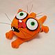 Keychain orange cat Babaika soft stuffed plush toy for cat lovers. Stuffed Toys. Dingus! Funny cats and other toys. My Livemaster. Фото №6