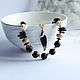 Necklace with shungite, onyx, agate in gold. Beads2. Solanda. My Livemaster. Фото №5