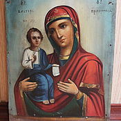 Иконы: Казанская Пресвятая Богородица 19век. Без вмешательств.Шикарная