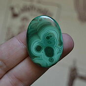 Материалы для творчества handmade. Livemaster - original item Malachite cabochon No. 35x25x5. Handmade.