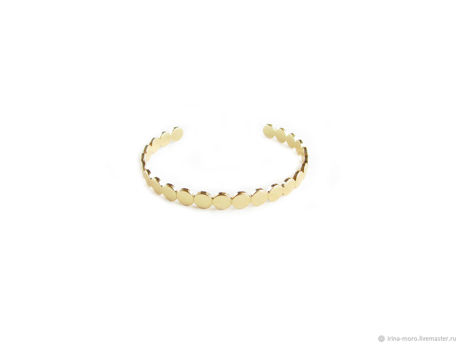 Gold dot bracelet, Hard gold plated bracelet 2022, Hard bracelet, Moscow,  Фото №1