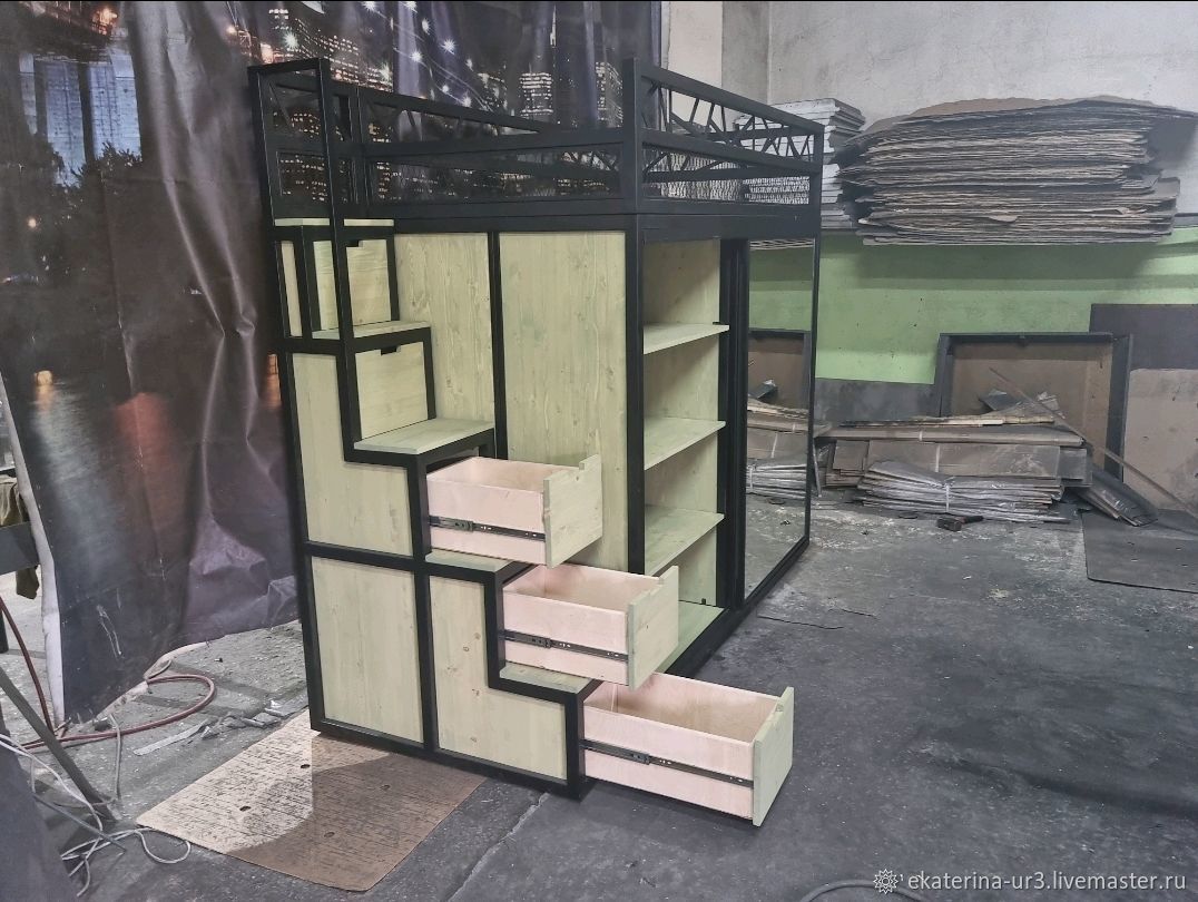 Кровать-чердак, шкаф-купе на заказ в интернет-магазине Ярмарка Мастеров ...