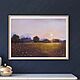 Картина акварелью Поле с одуванчиками на закате, Картины, Лесной,  Фото №1