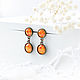 Заказать Серьги Orange dots (Оранжевые точки). Djayajewel. Ярмарка Мастеров. . Серьги классические Фото №3