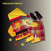 Русский народный костюм для мальчика (белёный лён)